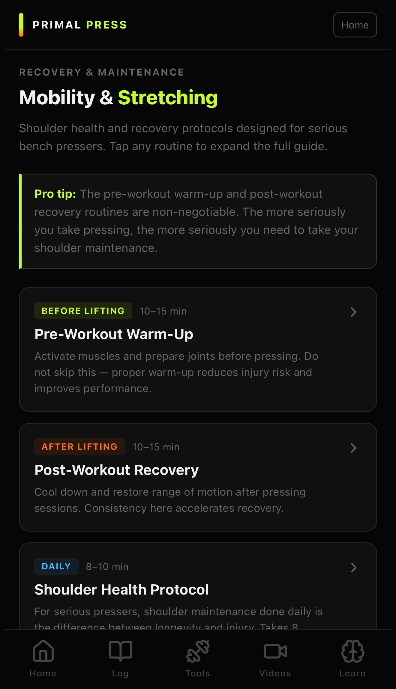 Mobility & Stretching